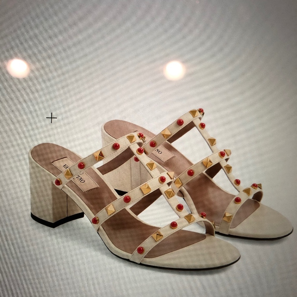 VALENTINO ROCKSTUD SANDAL SLIDE SIZE 38 - Picture 4 of 4